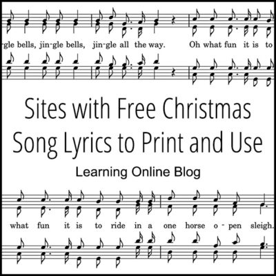 Sites with Free Christmas Song Lyrics to Print and Use