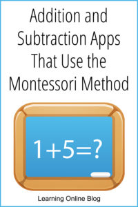 Addition problem on board - Addition and Subtraction Apps That Use the Montessori Method