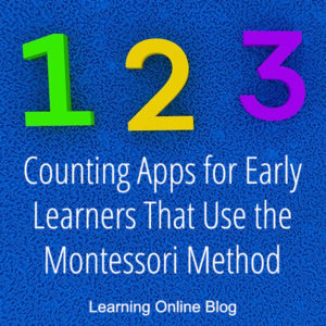 Numbers on a blue mat - Counting Apps for Early Learners That Use the Montessori Method