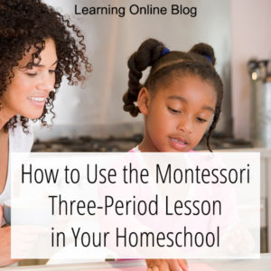 Mother and child at a table - How to Use the Montessori Three-Period Lesson in Your Homeschool