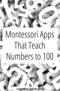 White numbers - Montessori Apps That Teach Numbers to 100
