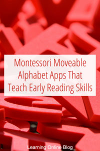 Red letters - Montessori Moveable Alphabet Apps That Teach Early Reading Skills