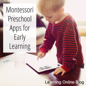 Child using tablet - Montessori Preschool Apps for Early Learning