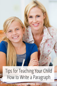 Mom helping daughter write - Tips for Teaching Your Child How to Write a Paragraph