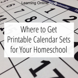 Calendar - Where to Get Printable Calendar Sets for Your Homeschool