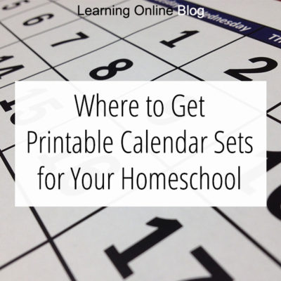 Where to Get Printable Calendar Sets for Your Homeschool