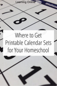 Calendar - Where to Get Printable Calendar Sets for Your Homeschool