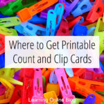 Where to Get Printable Count and Clip Cards