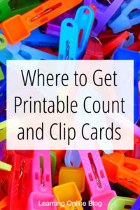 Clothespins - Where to Get Printable Count and Clip Cards