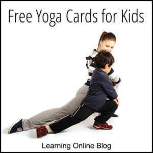 Mom and child doing yoga - Free Yoga Cards for Kids