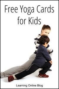 Mom and child doing yoga - Free Yoga Cards for Kids