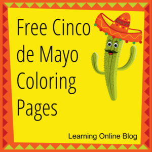 Cactus wearing a sombrero - Free Cinco de Mayo Coloring Pages