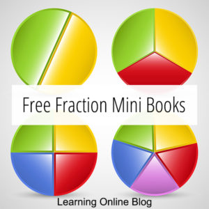 Circles divided into equal parts - Free Fraction Mini Books
