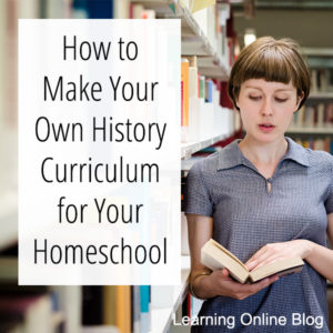 Woman reading book in library - How to Make Your Own History Curriculum for Your Homeschool
