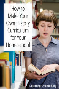 Woman reading book in library - How to Make Your Own History Curriculum for Your Homeschool