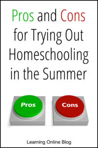 Pro and con buttons - Pros and Cons for Trying Out Homeschooling in the Summer