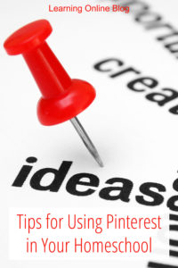 Red pin on paper - Tips for Using Pinterest in Your Homeschool