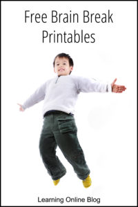Boy jumping - Free Brain Break Printables