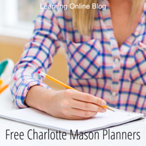 Woman writing - Free Charlotte Mason Planners