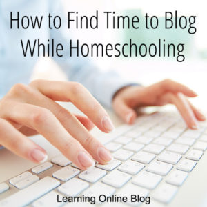 Woman typing - How to Find Time to Blog While Homeschooling