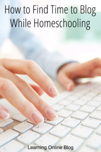 Woman typing - How to Find Time to Blog While Homeschooling
