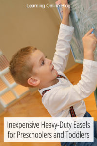 Child drawing on easel - Inexpensive Heavy-Duty Easels for Preschoolers and Toddlers