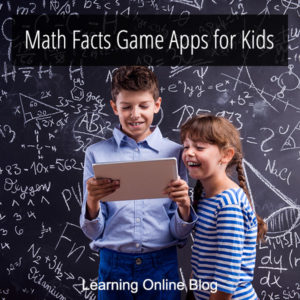 Two children looking at a tablet - Math Facts Game Apps for Kids
