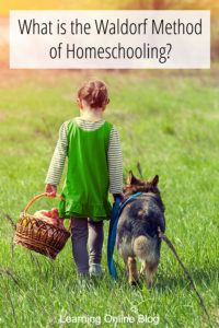 Girl walking dog outside - What is the Waldorf Method of Homeschooling?