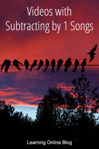 One bird flying away from other birds - Videos with Subtracting by 1 Songs