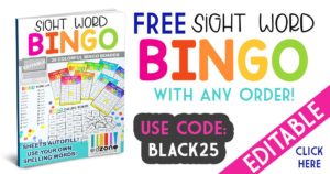 Free Sight Word Bingo
