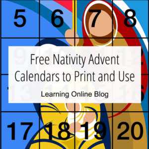 Advent calendar with Nativity scene - Free Nativity Advent Calendars to Print and Use