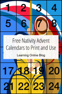 Advent calendar with Nativity scene - Free Nativity Advent Calendars to Print and Use