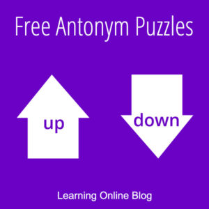 Up and down arrows - Free Antonym Puzzles