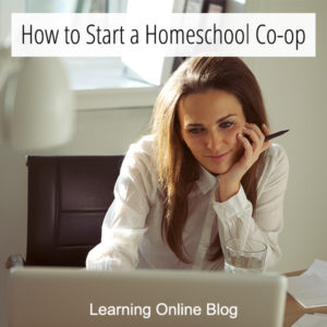 Woman looking at a computer - How to Start a Homeschool Co-op