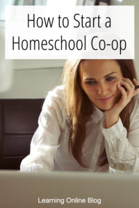 Woman looking at a computer - How to Start a Homeschool Co-op