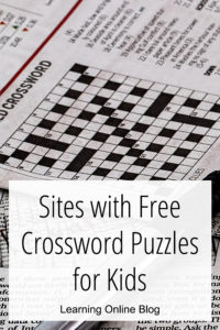 Crossword - Sites with Free Crossword Puzzles for Kids