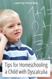 Boy doing math - Tips for Homeschooling a Child with Dyscalculia