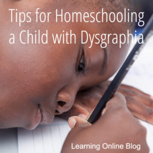 Boy writing - Tips for Homeschooling a Child with Dysgraphia