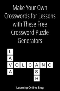 Crossword - Make Your Own Crosswords for Lessons with These Free Crossword Puzzle Generators
