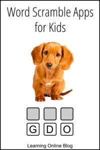 Dog and scrambled word - Word Scramble Apps for Kids