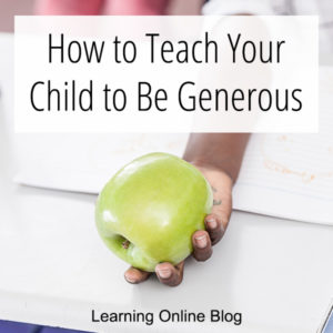 Child giving an apple - How to Teach Your Child to Be Generous
