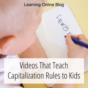 Boy writing - Videos That Teach Capitalization Rules to Kids