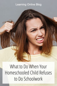 Woman pulling out her hair - What to Do When Your Homeschooled Child Refuses to Do Schoolwork