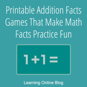 1 + 1 - Printable Addition Facts Games That Make Math Facts Practice Fun