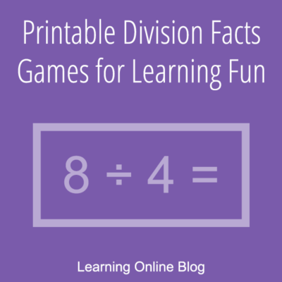 Printable Division Facts Games for Learning Fun
