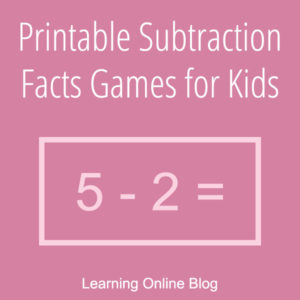5-2 = - Printable Subtraction Facts Games for Kids
