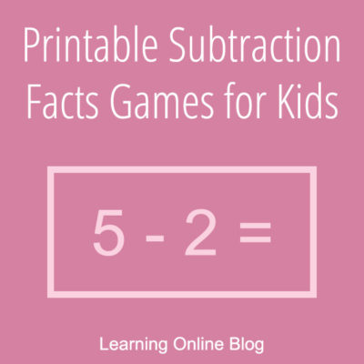Printable Subtraction Facts Games for Kids