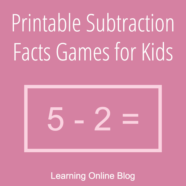 Criss Cross Subtraction - Printable Games by
