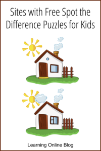 Two houses - Sites with Free Spot the Difference Puzzles for Kids