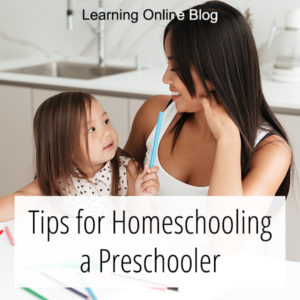 Mom sitting with child - Tips for Homeschooling a Preschooler